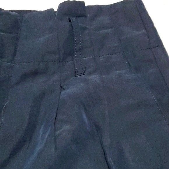 American Eagle Navy Flowy Ultra High Waisted Summer Modal Blend Dressy Shorts - Picture 3 of 8